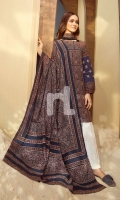 Maroon Printed Embroidered Stitched Ajrak Cotton Shirt & Printed Dupatta- 2PC