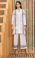 Embroidered Stitched Formal Chikan Linen Shirt & Cotton Trouser – 2PC