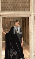 Embroidered Stitched Formal Velvet Shawl – 1PC