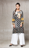 Black Embroidered Stitched Crepe Shirt - 1PC