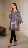 Blue Printed Stitched Lawn Frock (1PC)