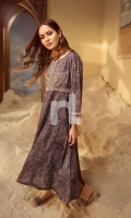 Printed Embroidered Stitched Frock (1PC)