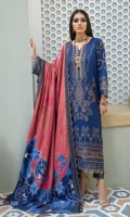 Embroidered leather jacquard shirt Embroidered with printed velvet patch pashmina shawl Embroidered dyed Trouser