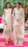 EMBROIDERED CHIFFON FRONT PANEL EMBROIDERED CHIFFON FRONT KALI WITH HAND EMBELLISHMENT EMBROIDERED CHIFFON SLEEVES EMBROIDERED CHIFFON BACK EMBROIDERED RAW SILK NECK PATTI WITH HAND EMBELLISHMENT EMBROIDERED SLEEVE BORDERS & RAW SILK PATCH WITH HAND EMBELLISHMENT EMBROIDERED ORGANZA FRONT BORDER WITH HAND EMBELLISHMENT EMBROIDERED ORGANZA SCALLOP PATTI EMBROIDERED FRONT DAMAN BORDER ORGANZA EMBROIDERED & PRINTED DUPATTA EMBROIDERED ORGANZA DUPATTA PALLU RAW SILK DYED TROUSER RAW SILK DYED INNER