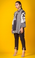 100% Jacquard ready to wear digital printed shirt High V-neck with detailing, highlow shirt with straight full sleeves