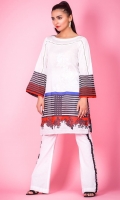 100% Jacquard ready to wear digital printed shirt Boat neckline, straight embroidered shirt with straight full sleeves