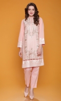 Fully Embroidered Shirt With Neck Line & Daman Fancy Buttons Net Dupatta Also Added