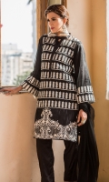 Ban Collar Fully Embroidered Poly Net Shirt With Trouser & Under Shirt