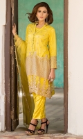 V Neck Fully Embroidered Poly Net Shirt With Neck Line Oop Buttons Under Shirt & Trouser Also Available With Shirt.
