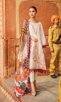 Front: 1.25 Yards Fully Embroidered with Panni Work Back: 1.25 Yards Fully Embroidered Sleeves: 0.75 Yards Embroidered Trouser: Cambric Plain Dupatta: 2.8 Yards Silk Printed