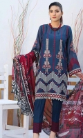 embroidered lawn unstitched three piece suit
