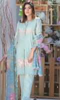 embroidered lawn unstitched three piece suit