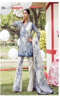 Printed Front Printed Back Printed Sleeves Printed Egyptian Lawn Dupatta Printed Trousers Embroidered Front Border Embroidered Lace for Sleeves  Share