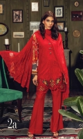 Embroidered Shirt Front Digital printed Back & Sleeves Dyed Linen Trouser Embroidered Chiffon Dupatta Embroidered Shirt Border