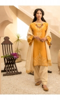 Embroidered Shirt Front with Mirror Work  Embroidered Sleeves  Dyed Shirt Back  Jacquard Dupatta