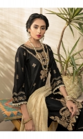 Embroidered Shirt Front with Mirror Work  Embroidered Sleeves  Dyed Shirt Back  Jacquard Dupatta