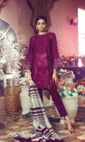 Embroidered & Sequined Jacquard Front Dyed Jacquard Sleeves Pearl Printed Back Jacquard Organza Dopatta Dyed Trouser Embroidered & Sequined Lace