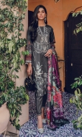 Embroidered Shirt Front Digital Printed Back and Sleeves Digital Printed Silk Dupatta Embroidered Lace Dyed Cambric Trouser