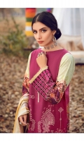 Embroidered Khaddar Shirt Front  Digital Printed Khaddar Shirt Back & Sleeves  Dyed Khaddar Trouser  Multi Color Jacquard Shawl