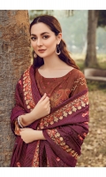 Embroidered Silk Karandi Shirt  Digital Printed Silk Karandi Shirt Back & Sleeves  Dyed Silk Karandi Trouser  Embroidered Shawl