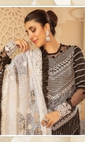 Self Jacquard Full Embroidered Shirt Front 1.35 Yards Self Jacquard Dyed Back and Sleeves 1.90 Yards Organza Full Embroidered Dupatta with Block Printing 2.50 Yards Dyed Trouser 2.65 Yards Embroidered Side Panel on Lawn – 13” 01 Piece Embroidered Border on Tissue – 40” 01 Piece