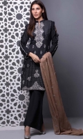 3 Meters Embroidered Lawn Shirt  2.5 Meters Chiffon Embroidered Dupatta  2.5 Meters Trouser