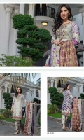 3 Meters Printed Lawn Shirt  2.5 Meters Lawn Dupatta  2.5 Meters Trouser