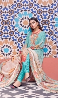 -Shirt Digitally Printed Embroidered Sequin Linen Front with Digitally Printed Back an Sleeves -Dupatta Digitally Printed Pure Embroidered Chiffon -Premium Dyed Trouser