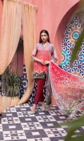 -Shirt Digitally Printed Embroidered Sequin Linen Front with Digitally Printed Back an Sleeves -Dupatta Digitally Printed Pure Embroidered Chiffon -Premium Dyed Trouser