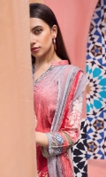 -Shirt Digitally Printed Embroidered Sequin Linen Front with Digitally Printed Back an Sleeves -Dupatta Digitally Printed Pure Embroidered Chiffon -Premium Dyed Trouser