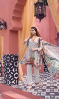 -Shirt Digitally Printed Embroidered Sequin Linen Front with Digitally Printed Back an Sleeves -Dupatta Digitally Printed Pure Embroidered Chiffon -Premium Dyed Trouser