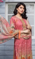 Shirt Digitally Printed Chikan Kari Embroidered Linen Dupatta Digitally Printed Pure Chiffon Trouser Premium Dyed