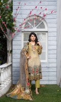 Shirt Digitally Printed Chikan Kari Embroidered Linen Dupatta Digitally Printed Pure Chiffon Trouser Premium Dyed