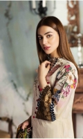 PRINT EMBROIDERED FRONT PRINTED BACK AND SLEEVES EMBROIDERED BORDER FOR FRONT CHIFFON PRINTED DUPATTA PLAIN TROUSER
