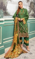 Embroidered Linen Cotail Shirt Embroidered Chiffon Dupatta Plain Trouser