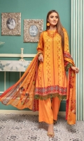 Embroidered Linen Cotail Shirt Embroidered Chiffon Dupatta Plain Trouser