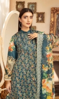 Embroidered Lawn Print Embroidered Dupatta Plain trouser