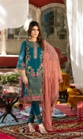 Shirt: - Embroidered Swiss Voil Dupatta: - Embroidered Chiffon Trouser: - Dyed with Embroidery