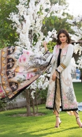 Digitally Printed Pure Silk Dupatta Embroidered Lawn Front Digitally Printed Back & Sleeves Gold Jacquard Trouser Embroidered Border