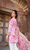 3 Piece Lawn Suit,1.25 Meter Front,1.25 Meter Back Shirt,0.75 M Sleeves,Embroidered Neckline,Emb Front Border,Emb Sleeves Border,2.5 Meter Pure Chiffon Dupatta,2.5 Meter Trous