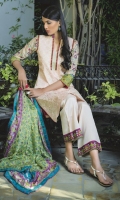 Three Piece Embroidered Cambric Suit
