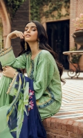 Embroidered Jacquard Lawn Front                                  01.25 meters  Jacquard Lawn Back                   01.25 meters  Jacquard Lawn Sleeves               0.65 meters  Cambric Trouser                          02.5 meters  Printed Chiffon Dupatta              02.5 meters