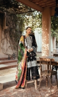 Embroidered Lawn Front       01.25 meters  Printed Lawn Back                 01.25 meters  Printed Lawn Sleeves             0.65 meters  Cambric Trouser                     02.5 meters  Printed Chiffon Dupatta          02.5 meters  Accessories       Printed Border                        01 meter