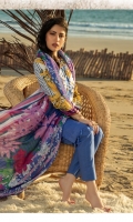 Shirt: Printed Embroidered Lawn Shirt Dupatta: Fancy Printed Check Dupatta Trouser: Dyed Cambric Trouser