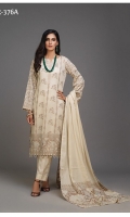 -Un-Stitched 3pc Jacquard Cambric Two Tone Dyed Yard Shirt and Dupatta and Cambric Trouser. -100% Original.