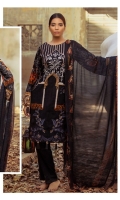 Shirt : Printed Jacquard Cambric Shirt with Embroidered Front.  Dupatta : Printed Chiffon Dupatta Trouser : Dyed Trouser