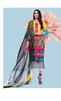 Digital printed shirt on Lawn Fabric with Blend Chiffon printed dupatta.