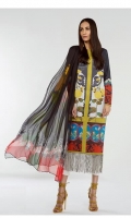 Digital printed shirt on Lawn Fabric with Blend Chiffon printed dupatta.