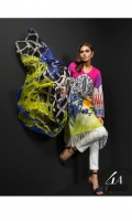 Digital printed shirt on Lawn Fabric with Blend Chiffon printed dupatta.