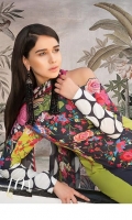 Digital printed shirt on Lawn Fabric with blend chiffon printed dupatta.